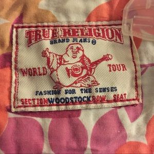 True Religion destroyed Woodstock flare jeans